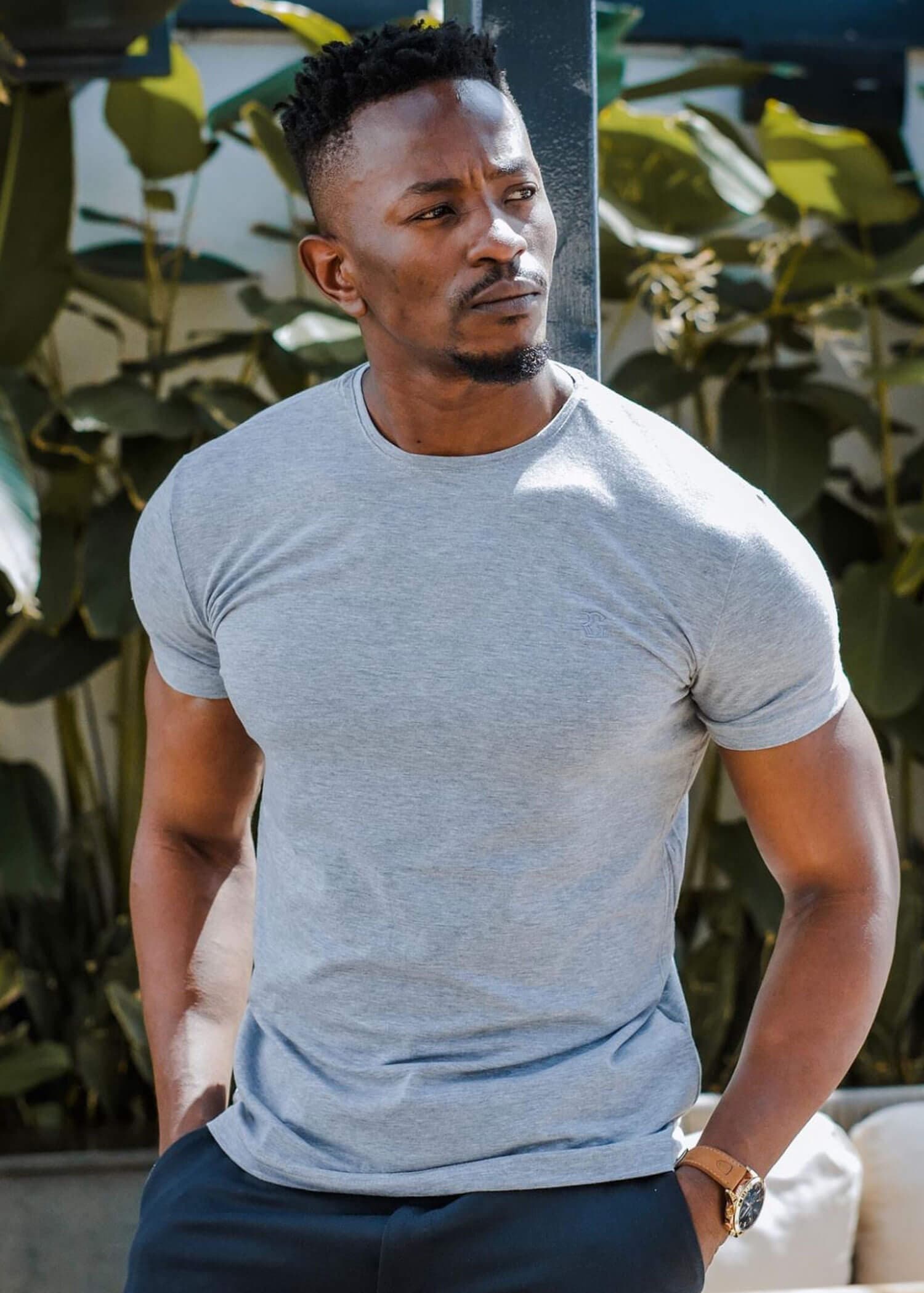Grey Round Neck T-Shirt